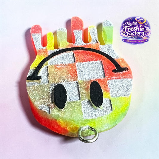 Island Sunset Melted Smiling Face Car Hanging Freshie