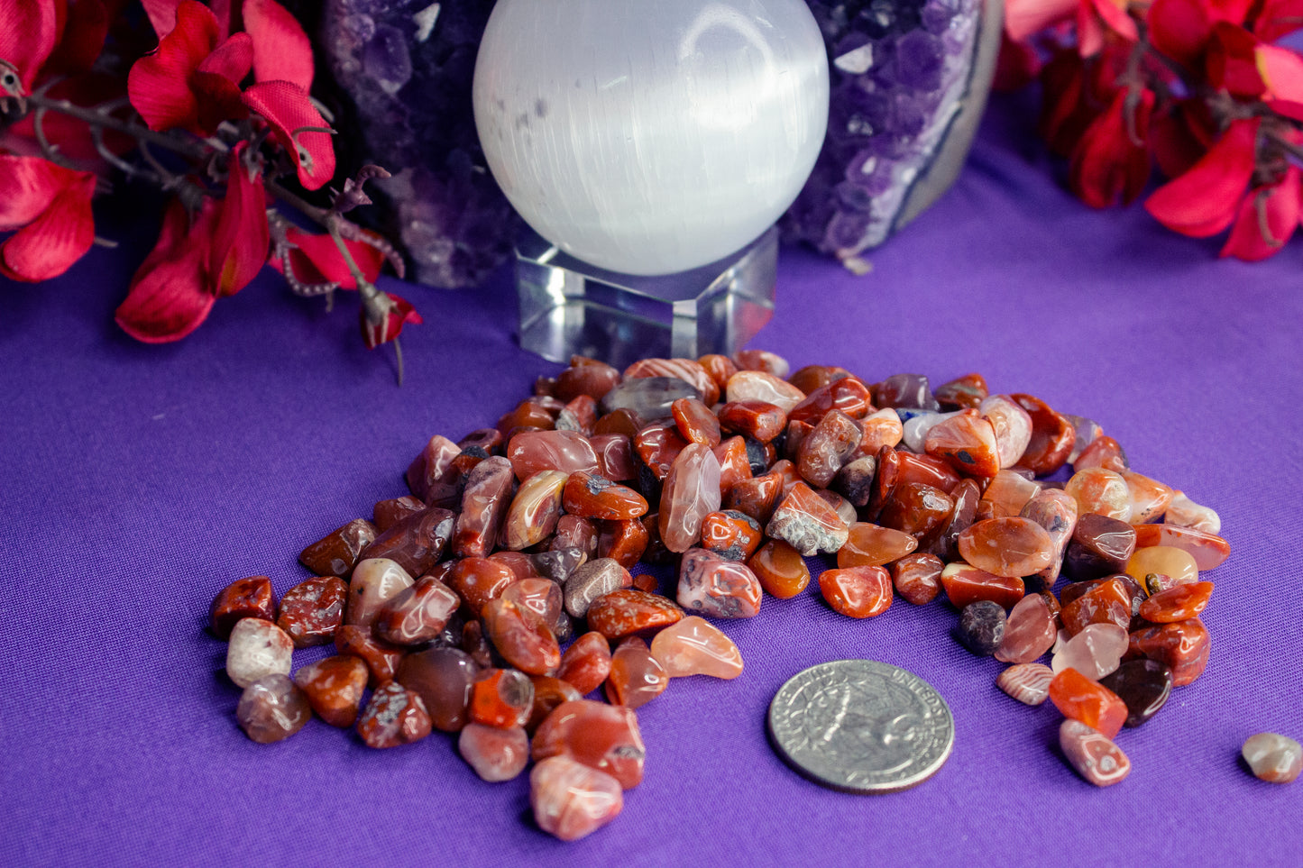 Carnelian Crystal Chips - Large - AA Grade - Neatos Elements