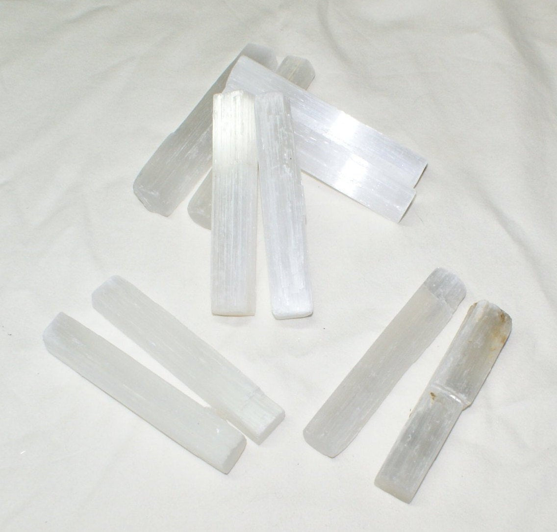 Small Selenite Raw Bars -Set of 4 - Neatos Elements