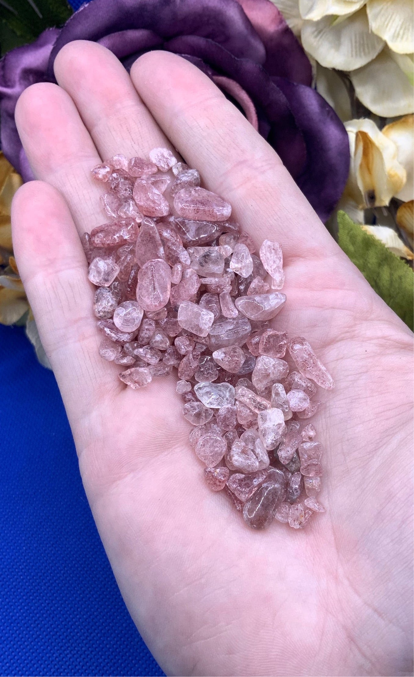 Strawberry Quartz Crystal Chips - Small - A Grade - Neatos Elements