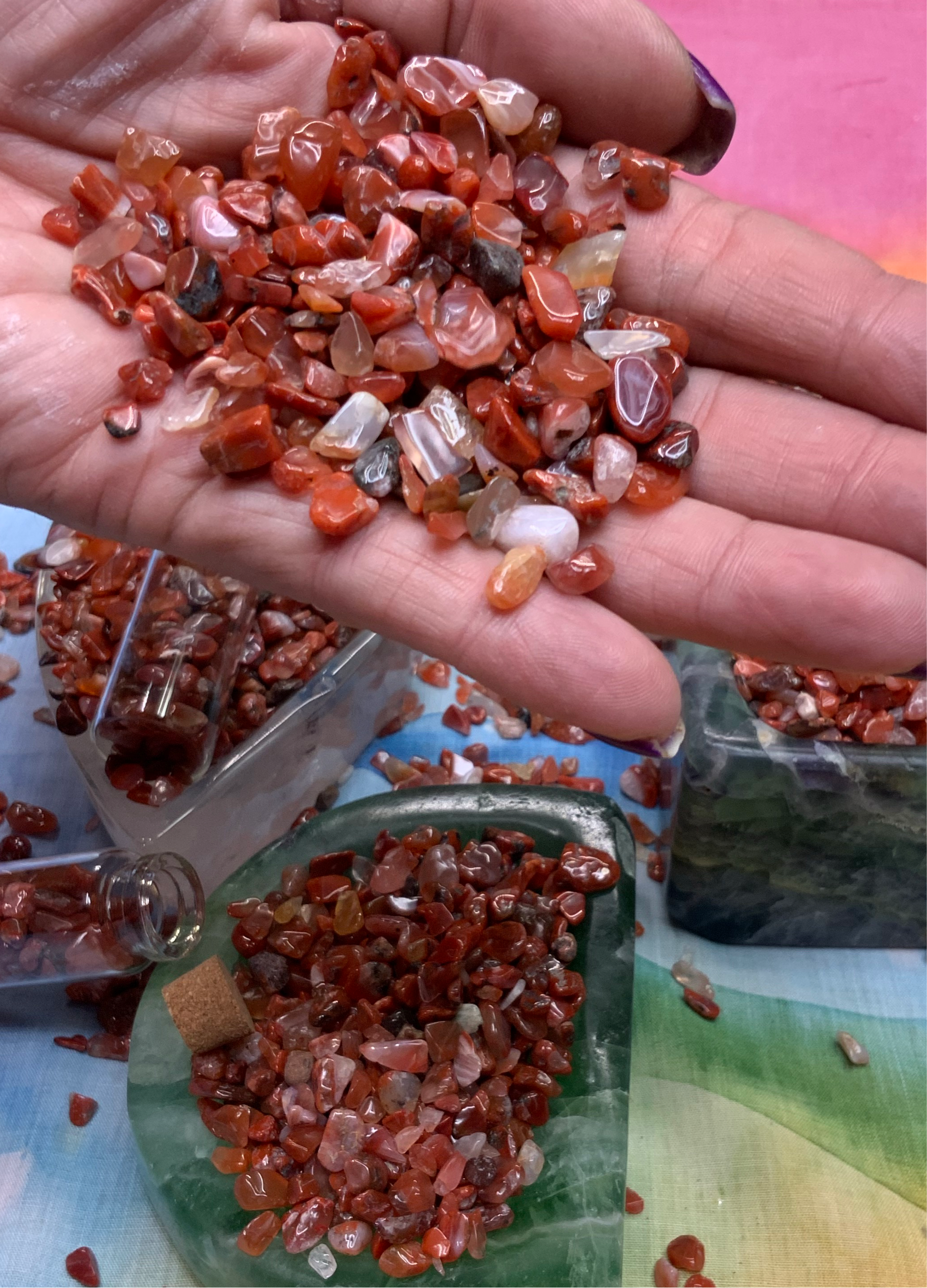 Carnelian Crystal Chips - Small - A Grade - Neatos Elements