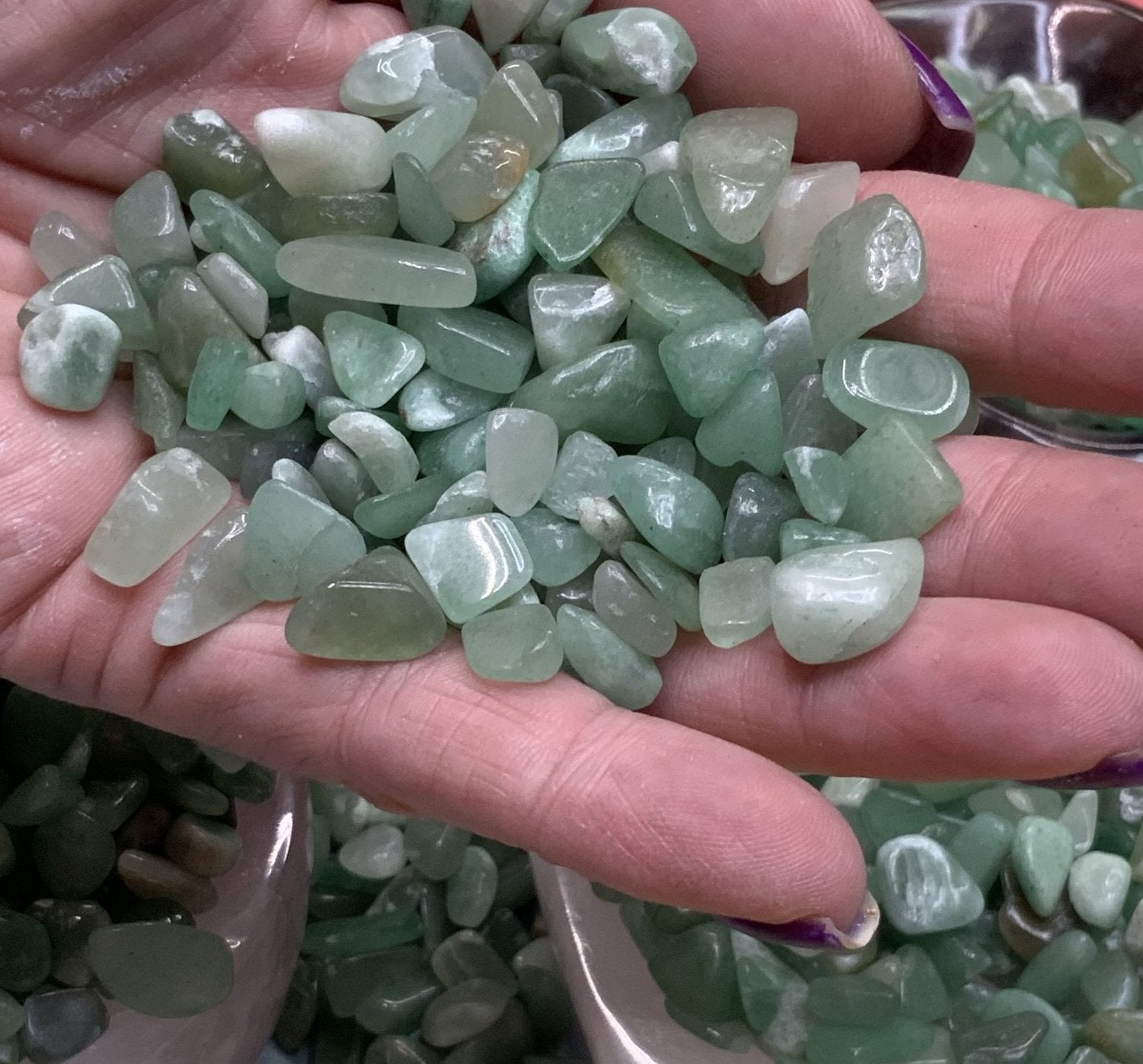 Green Adventurine Crystal Chips - Medium - A Grade - Neatos Elements