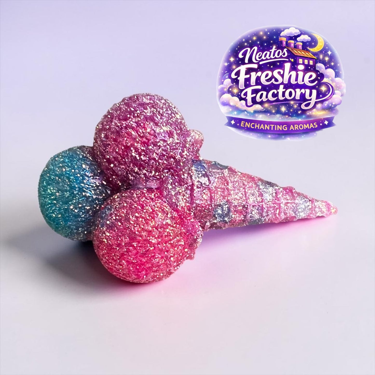 Heartbreaker Triple Scoop Ice Cream Cone Car Vent Freshie