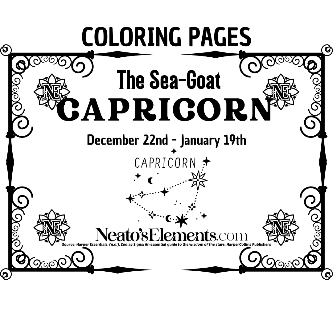 Capricorn Coloring Pages PDF Download