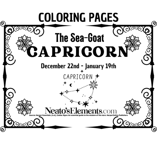 Capricorn Coloring Pages PDF Download