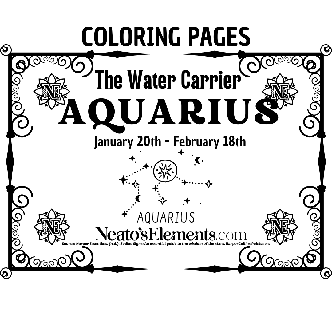 Aquarius Coloring Pages PDF Download