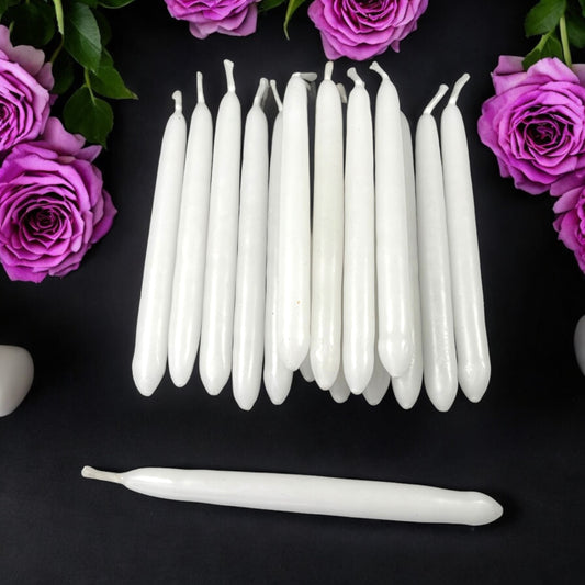 White Candle - Hand Dipped