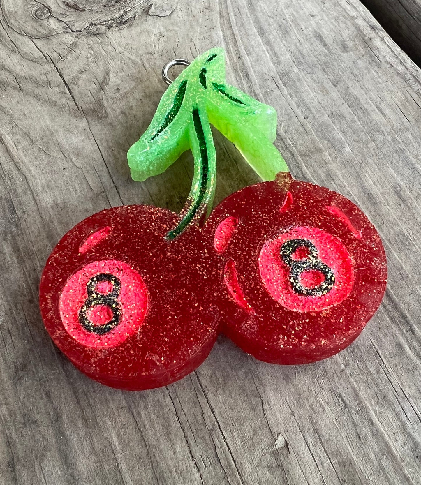 Midnight Cherry 8 Ball Cherries Car Hanging Freshie