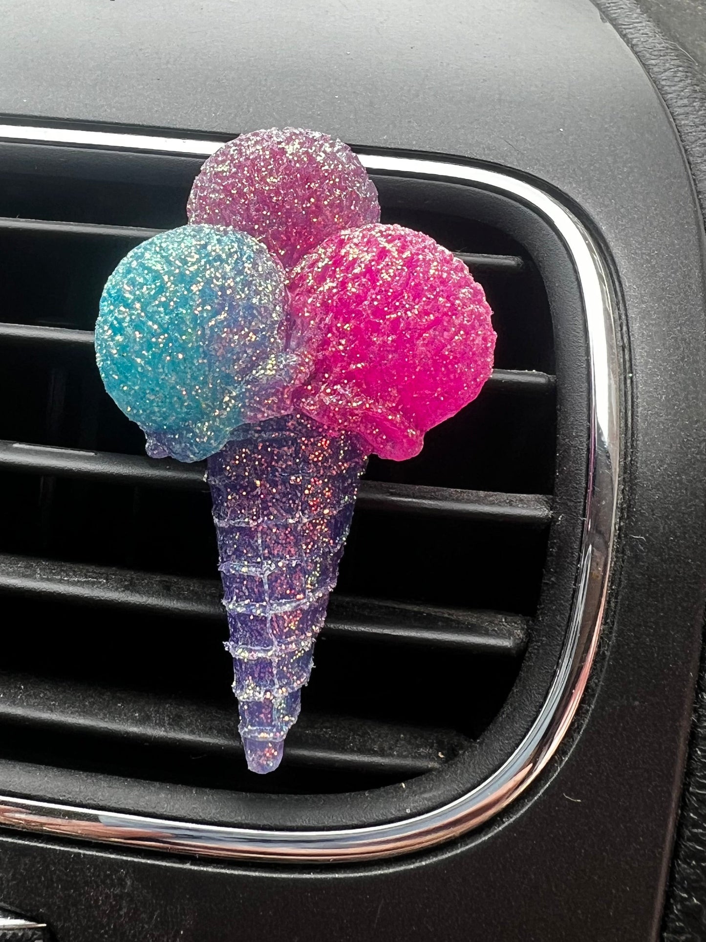 Wishful Wonder Triple Scoop Ice Cream Cone Car Vent Freshie