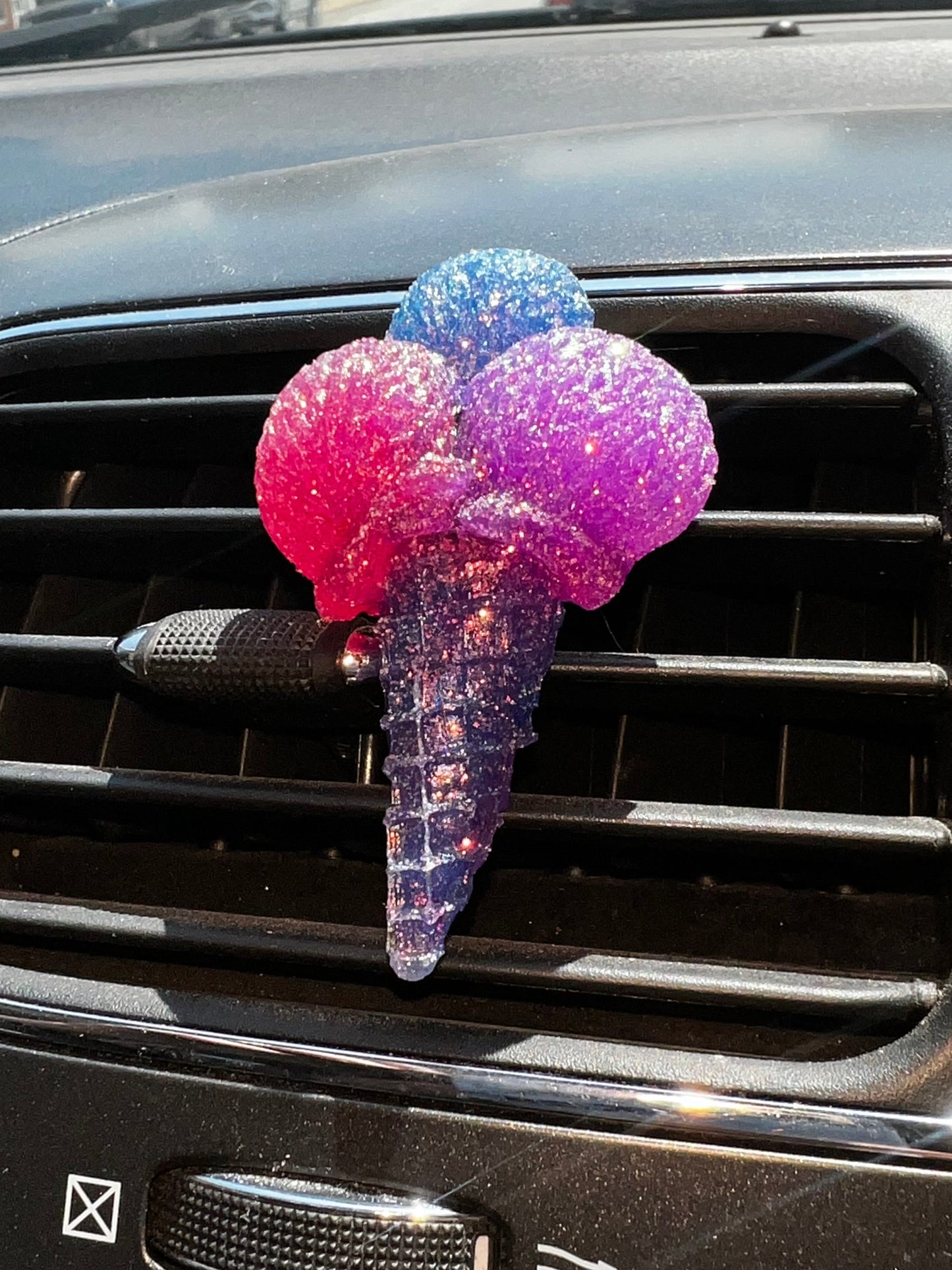 Heartbreaker Triple Scoop Ice Cream Cone Car Vent Freshie