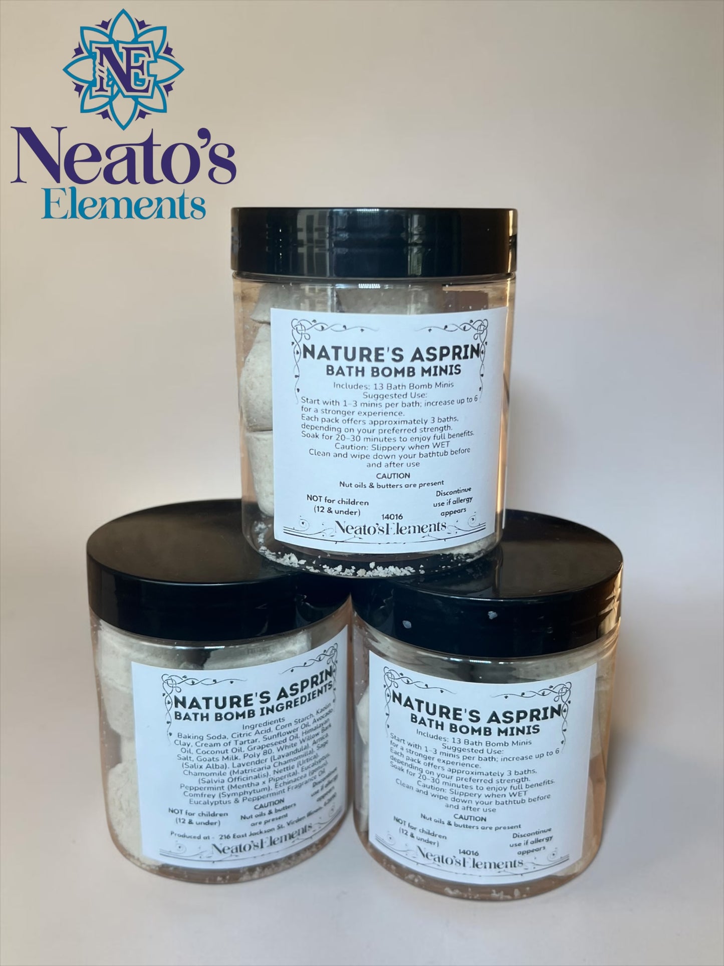 Natures Asprin Mini Bath Bombs - 13 count