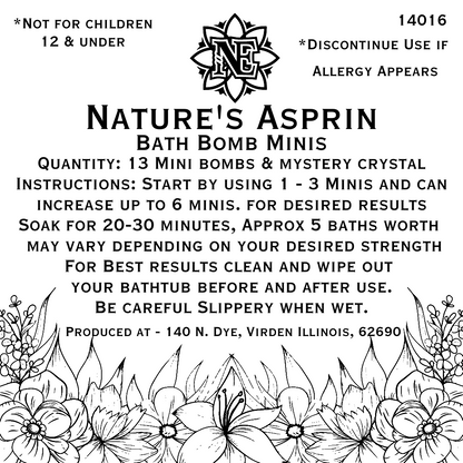 Natures Asprin Mini Bath Bombs - 13 count