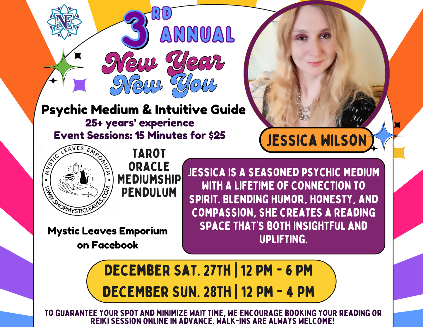 3rd Annual New Year New You -  Appointment with Jessica Wilson