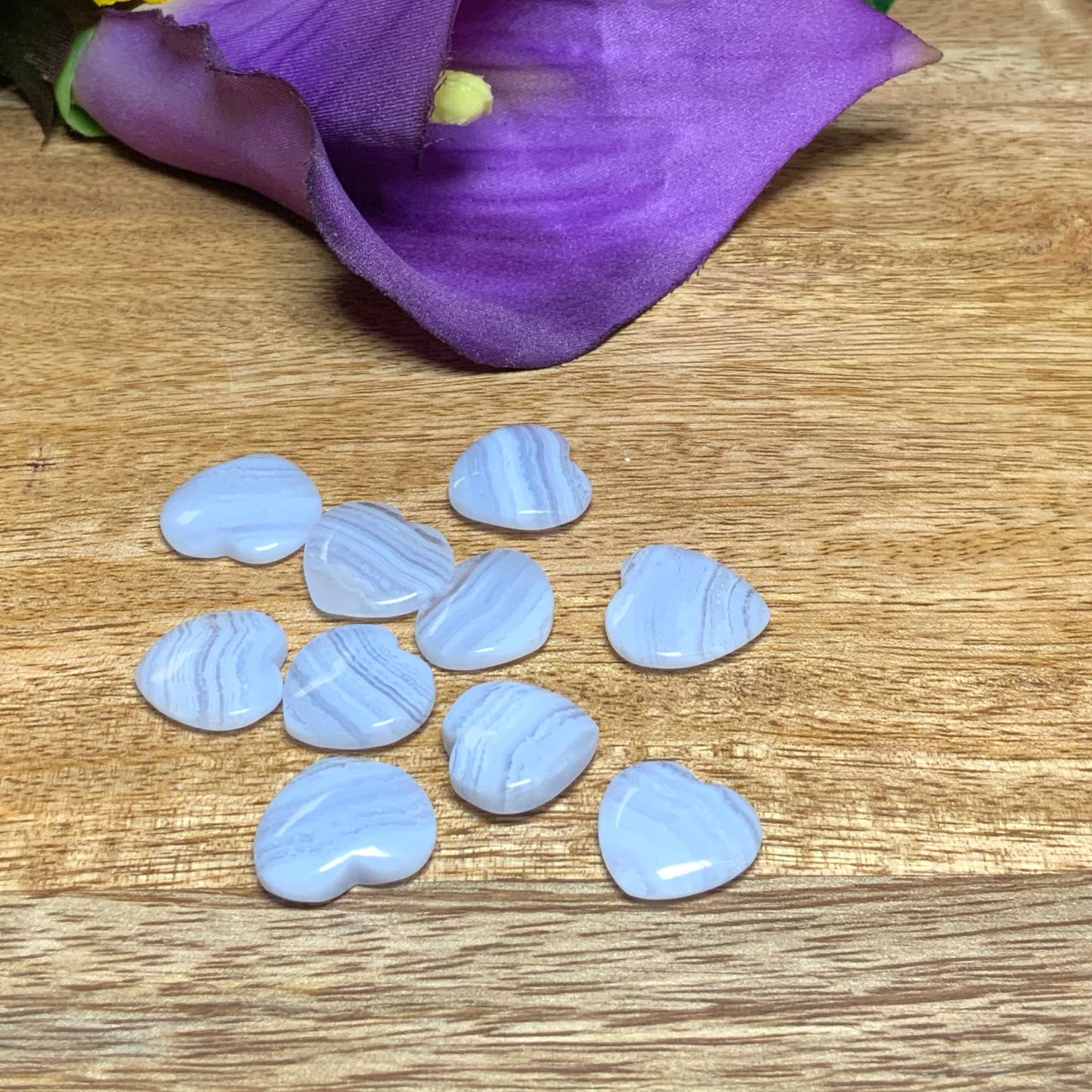 Blue Lace Agate Mini Hearts