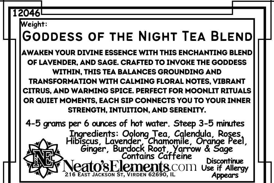 Goddess of the Night Inspired Tea Blend