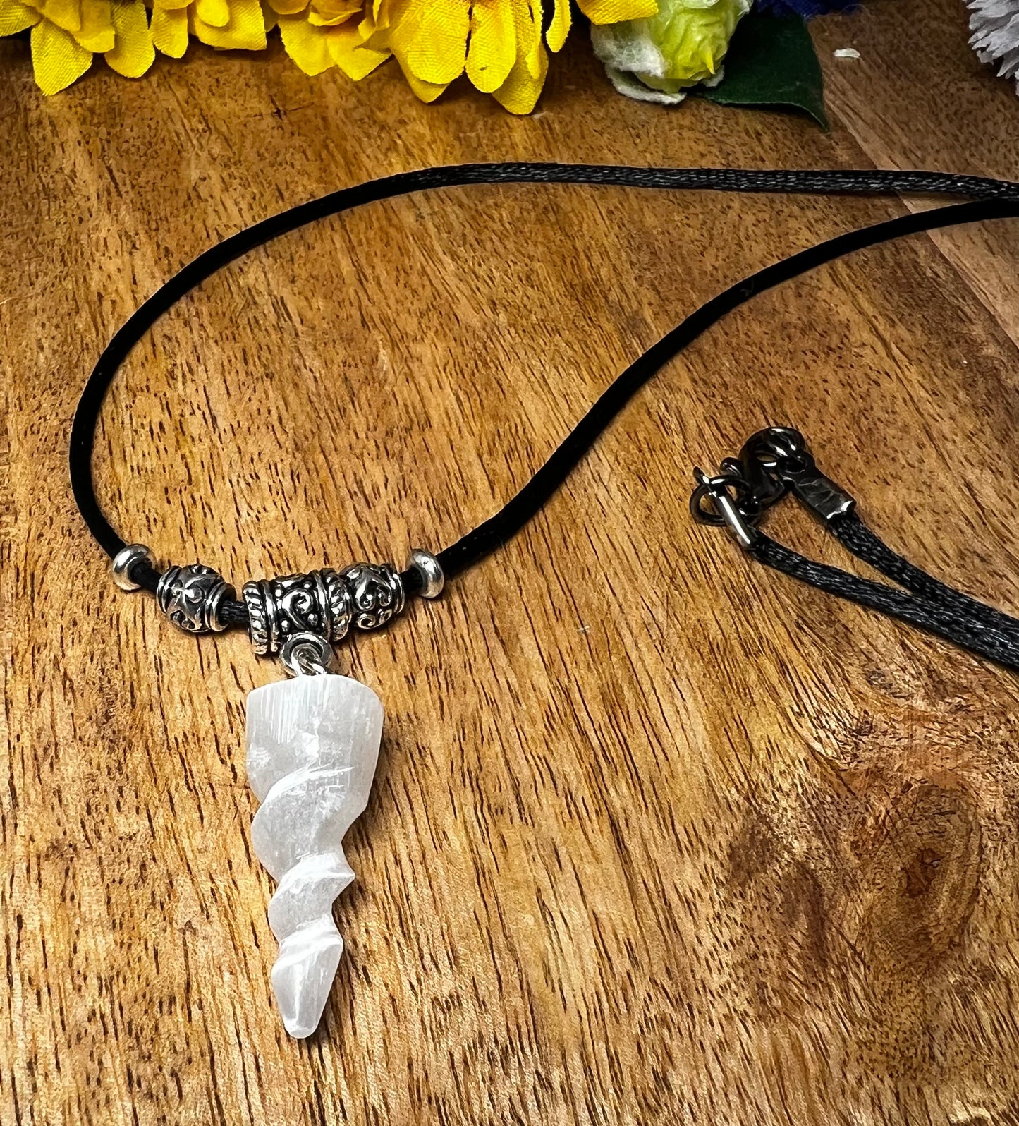 Selenite Spiral Necklace