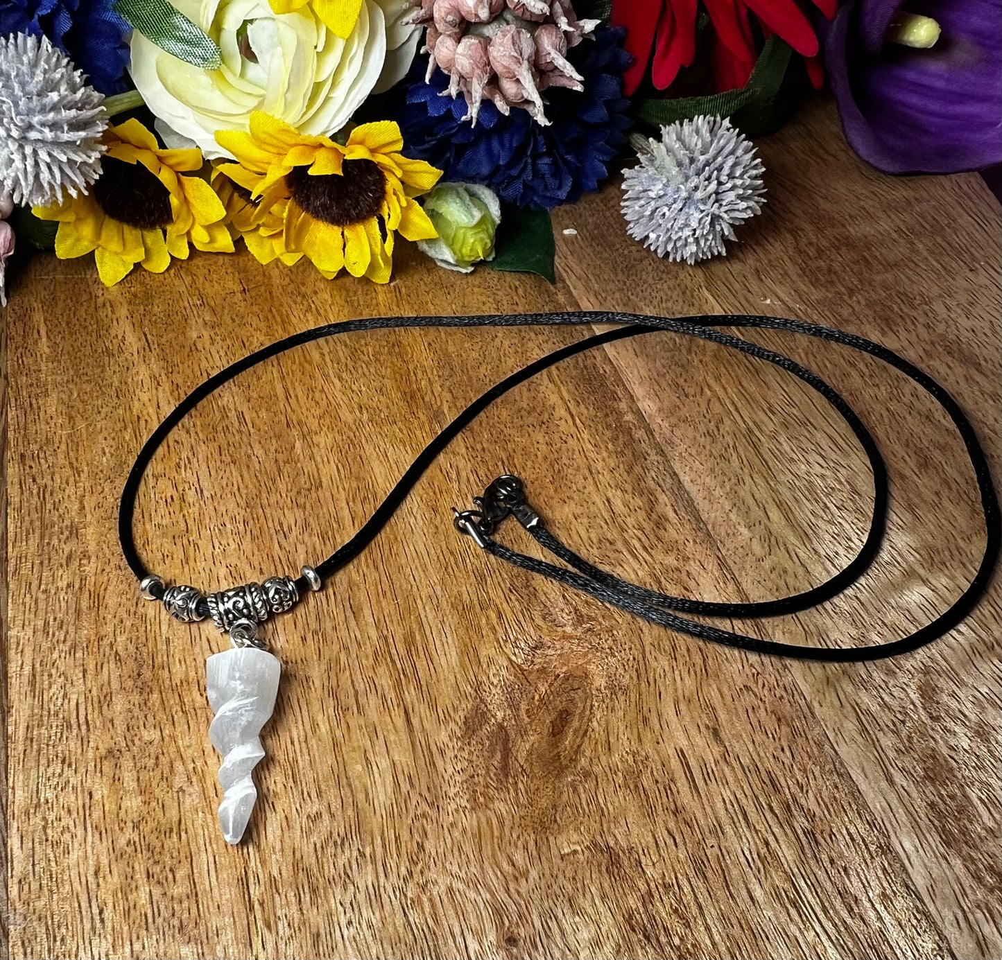 Selenite Spiral Necklace