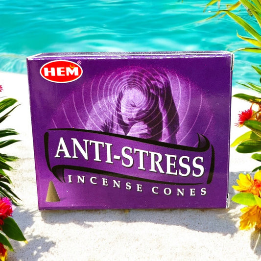 Neatos Elements Anti-Stress Incense Cones box with a calming herbal aroma, 120 cones total.