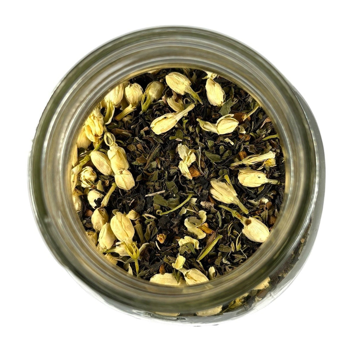 Neatos Elements Artic Blitz loose leaf tea blend with spearmint, cinnamon, peppermint, jasmine, black tea, and fruit flavoring.