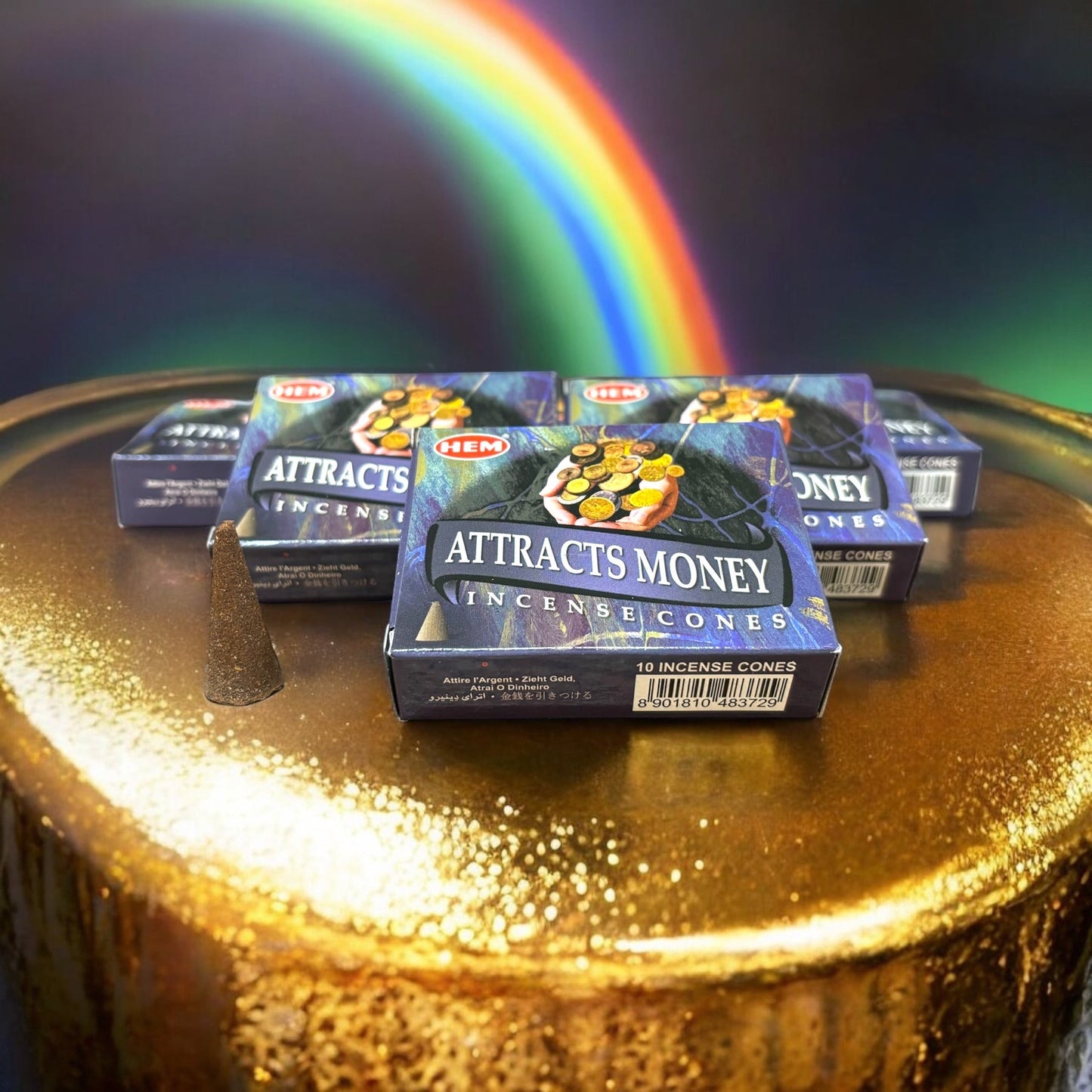 Neatos Elements Attracts Money incense cones with herbal scent to attract prosperity. Pack of 10 cones.