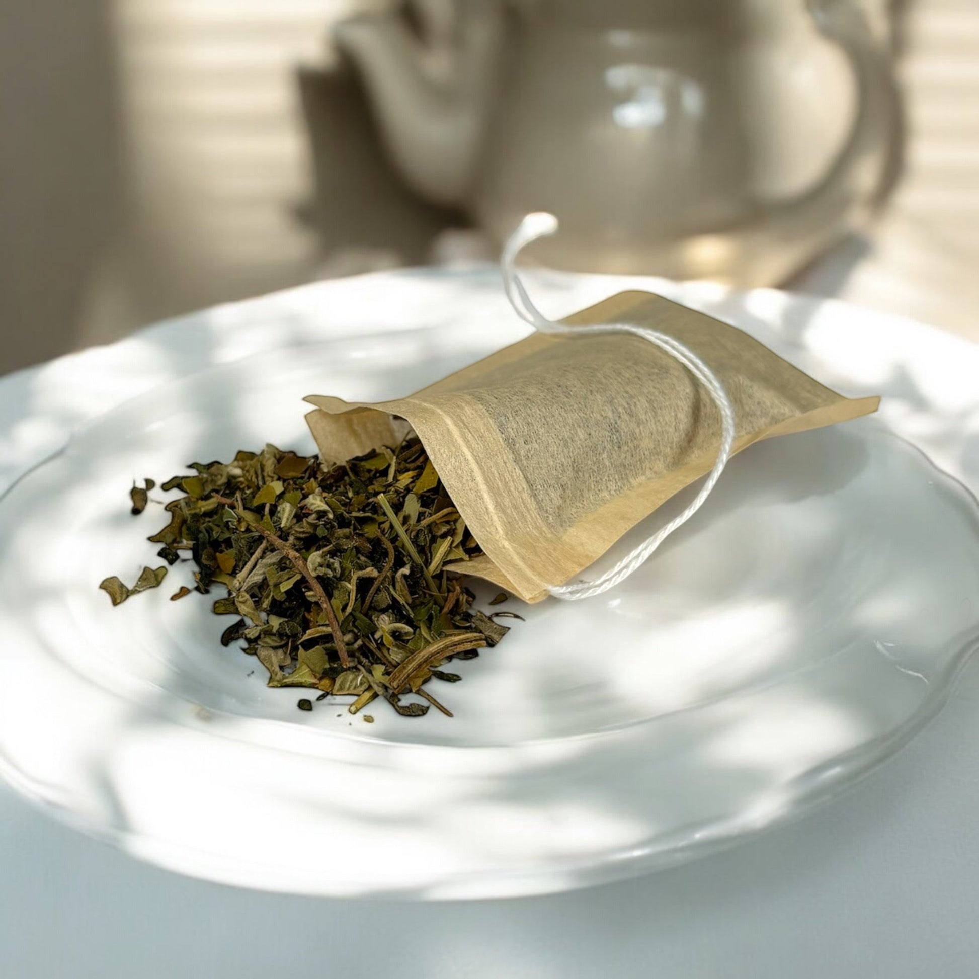Neatos Elements Early Bird Tea Blend loose leaf tea with yerba mate, damiana, spearmint, and nettle.