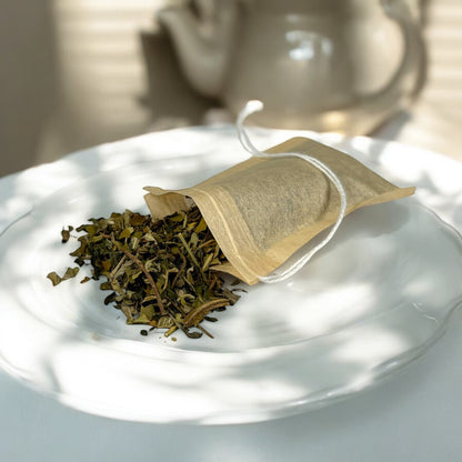 Neatos Elements Early Bird Tea Blend loose leaf tea with yerba mate, damiana, spearmint, and nettle.