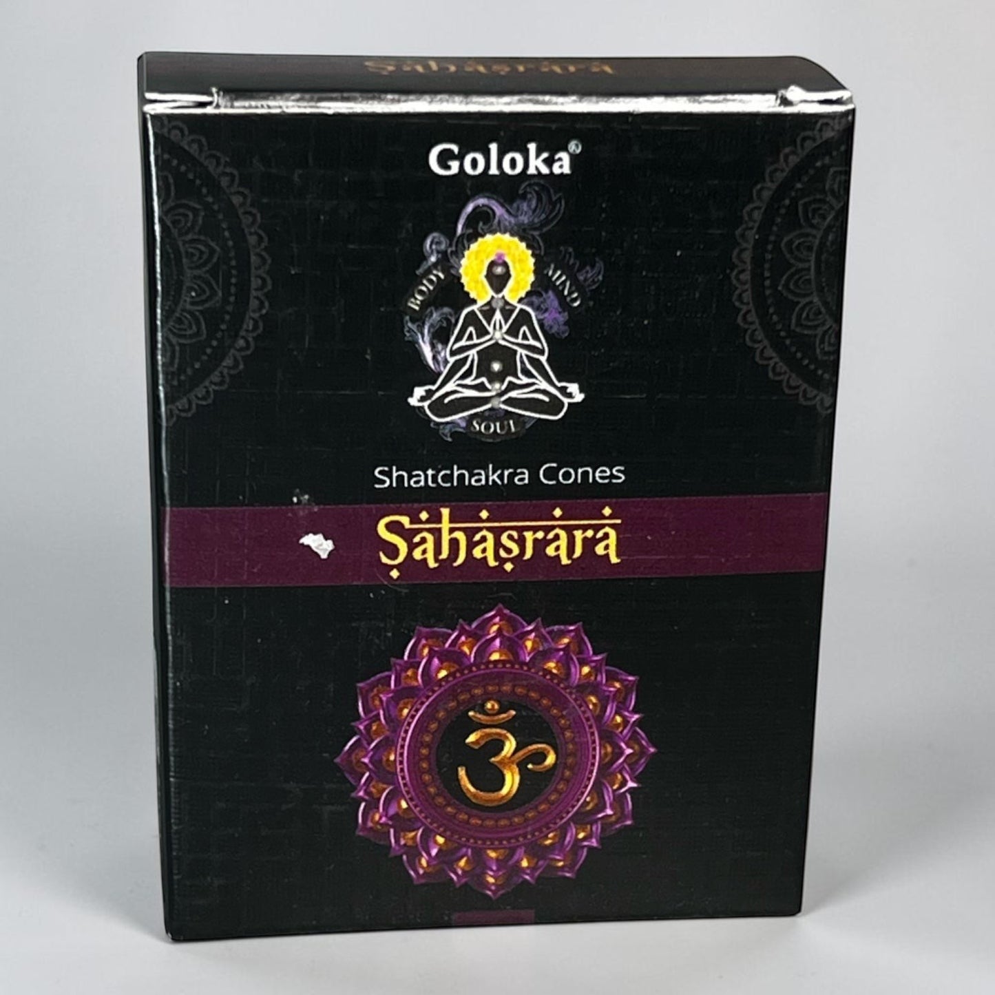 Neatos Elements Goloka Sahasrara Chakra Satchakra Cones incense, handmade in India, 10 cones, 30 min burn time.