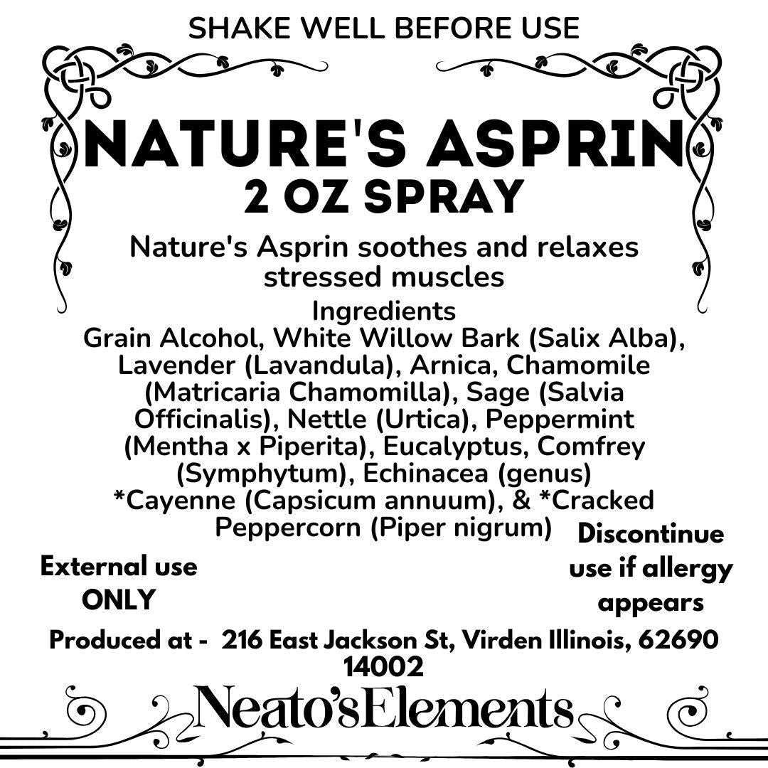 Neatos Elements Natures Aspring 2 oz spray ingredients