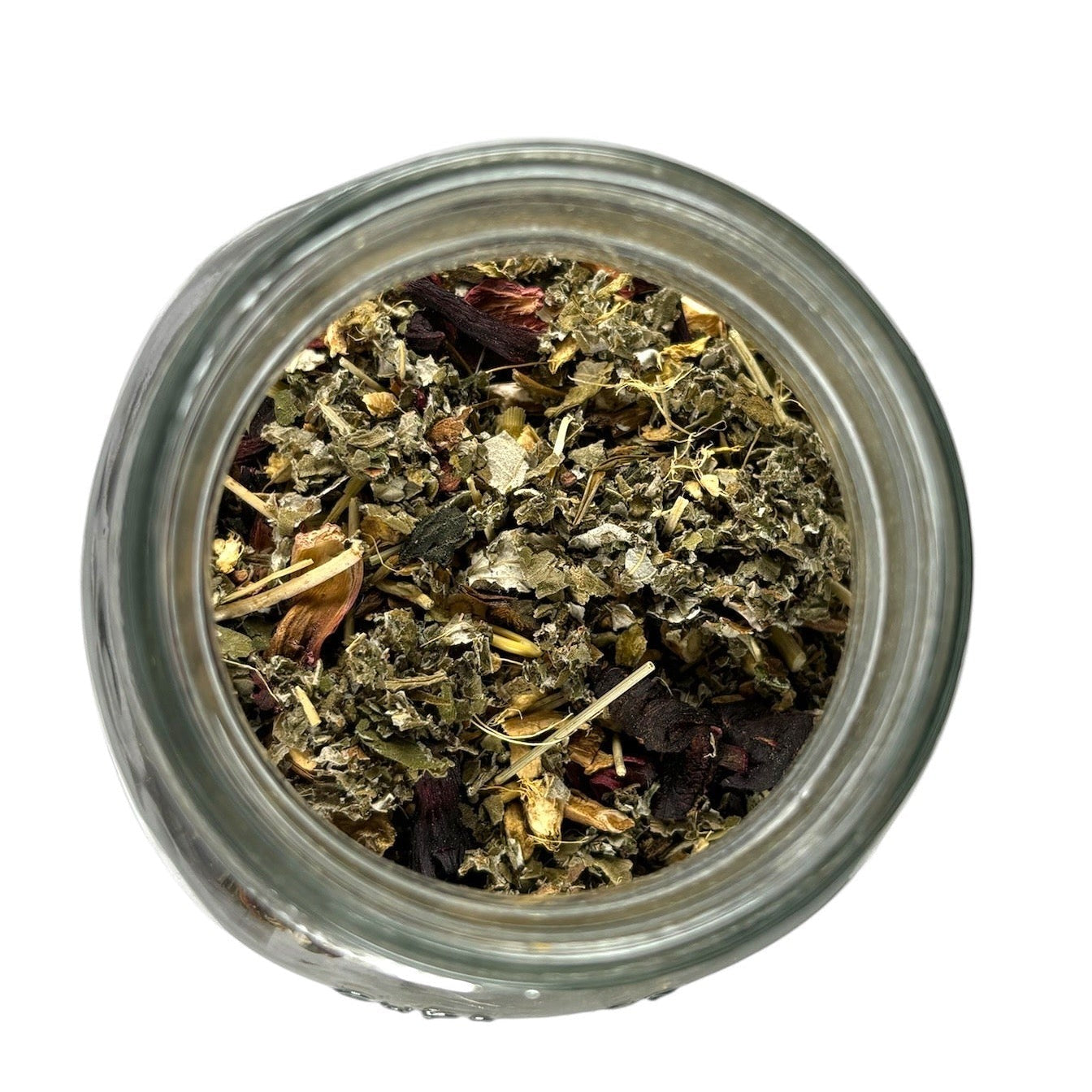 Neatos Elements Iron Root Tea Blend, loose leaf herbal tea with dried nettle, dandelion root, hibiscus, and ginger.