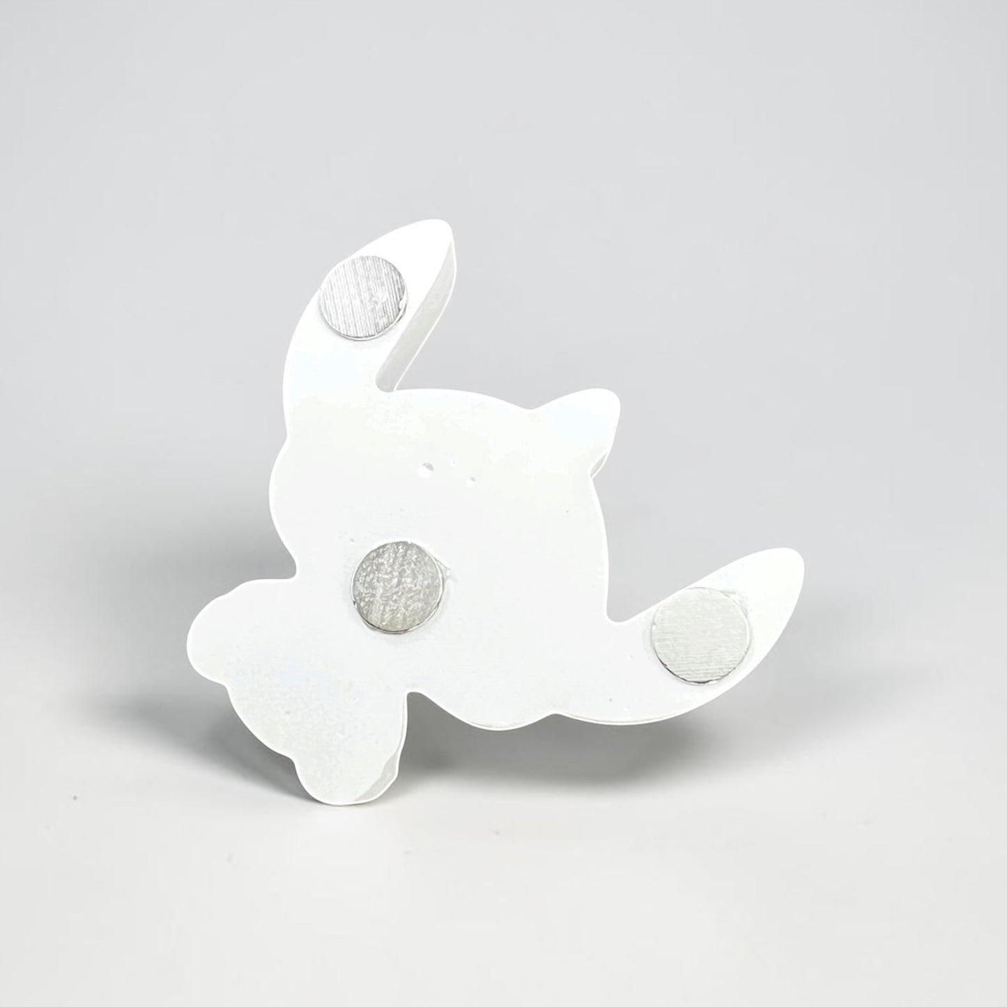 Neatos Elements white plaster critter figurine with magnets on back, ready for painting.