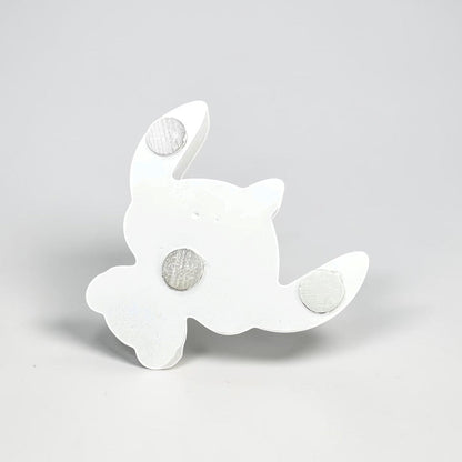 Neatos Elements white plaster critter figurine with magnets on back, ready for painting.