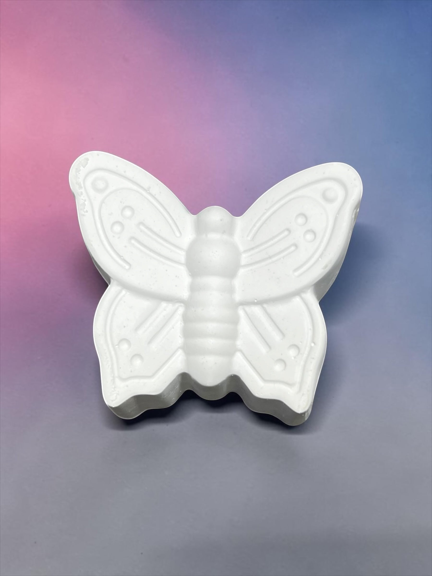 Neatos Elements white plaster butterfly figurine, ready to paint, with detailed wings and body.