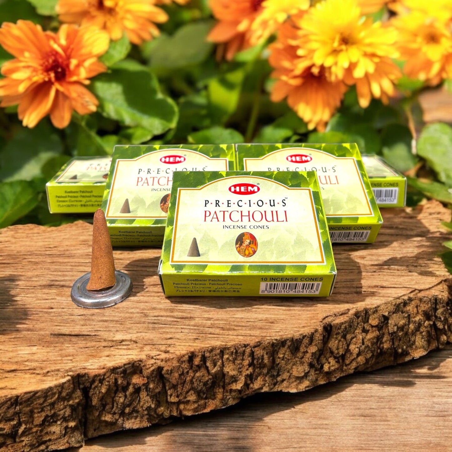 Neatos Elements Precious Patchouli Incense Cones, earthy scent, 10 cones per pack, 30 min burn time each.