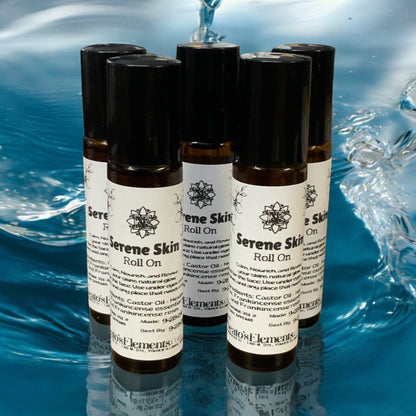 Neatos Elements Serene Skin Roll On with castor oil and frankincense for skin rejuvenation. 10ml bottle.