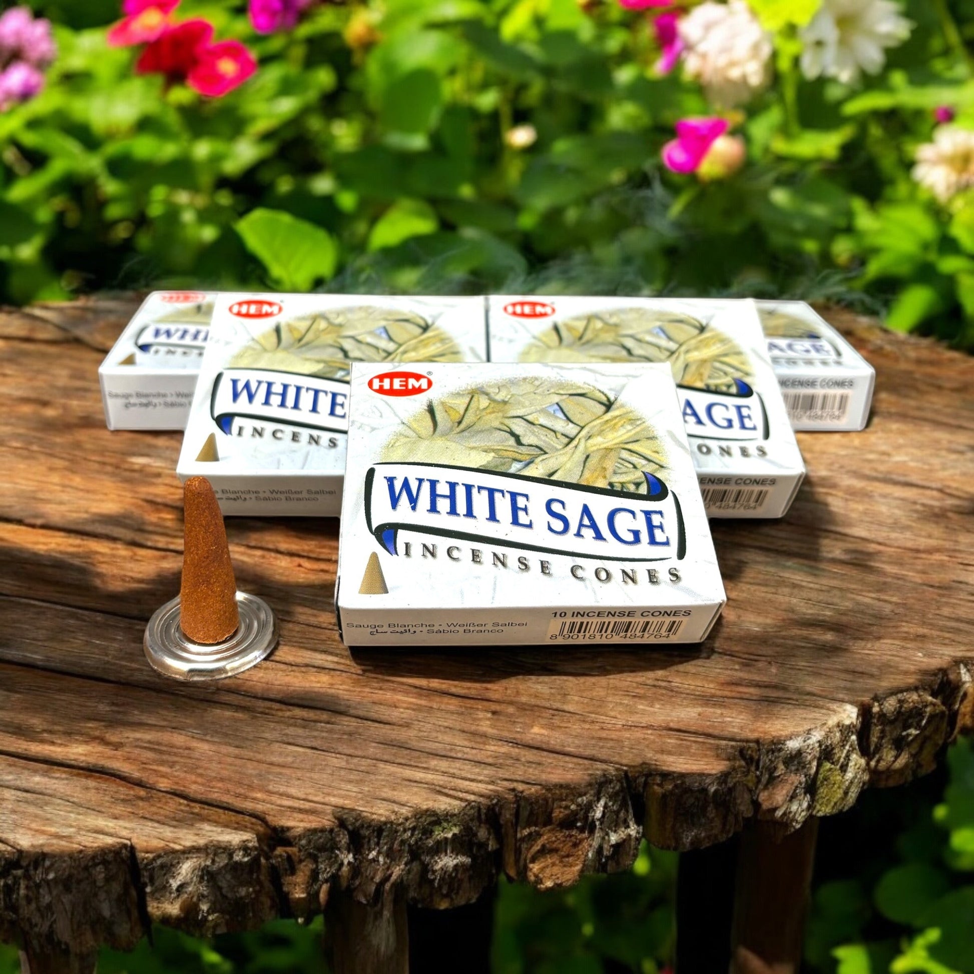 Neatos Elements White Sage Incense Cones, 10 cones per pack, for purification and creating a peaceful atmosphere.