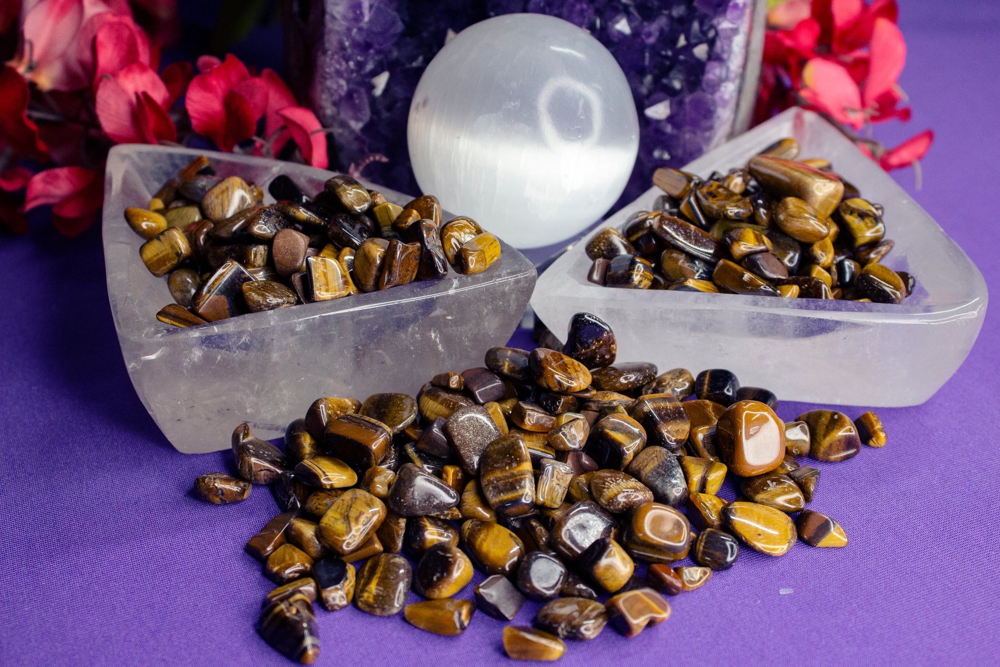 Tiger’s Eye Crystal Chips - Medium/Large - AAA Grade - Neatos Elements