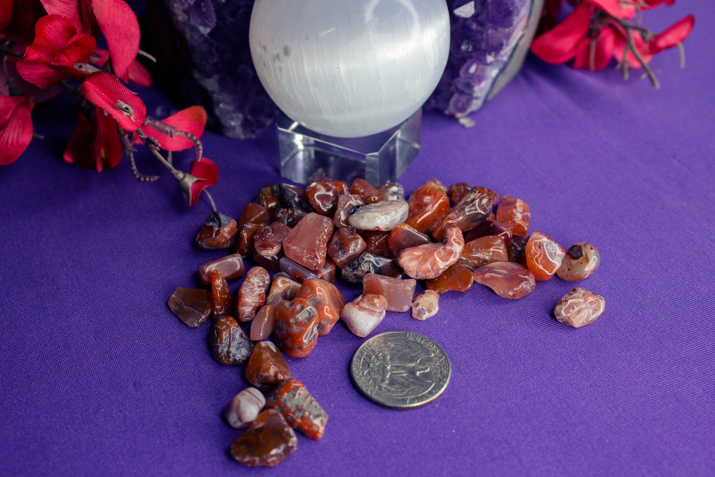 Carnelian Crystal Chips - Medium - AA Grade - Neatos Elements