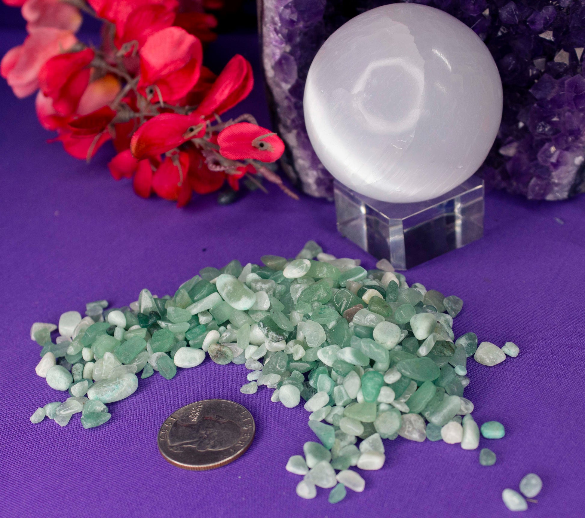 Green Adventurine Crystal Chips - Small- A Grade - Neatos Elements