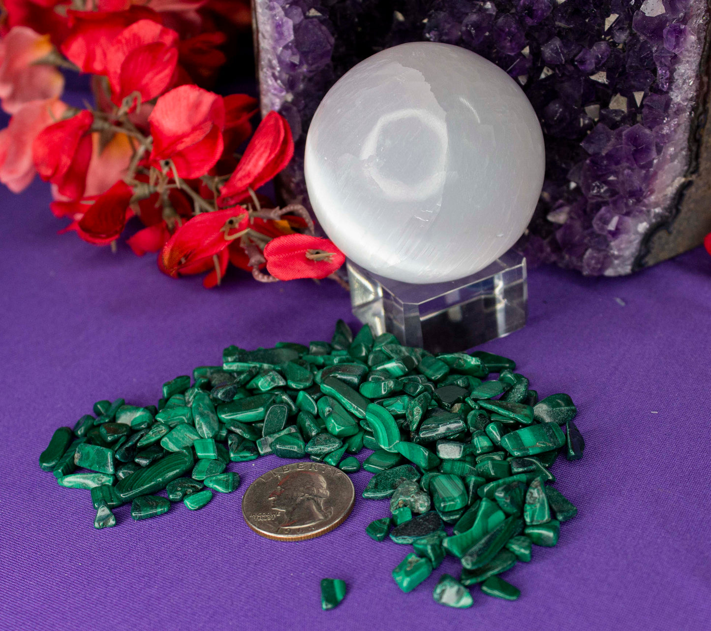 Malachite Crystal Chips - Medium - A Grade - Neatos Elements