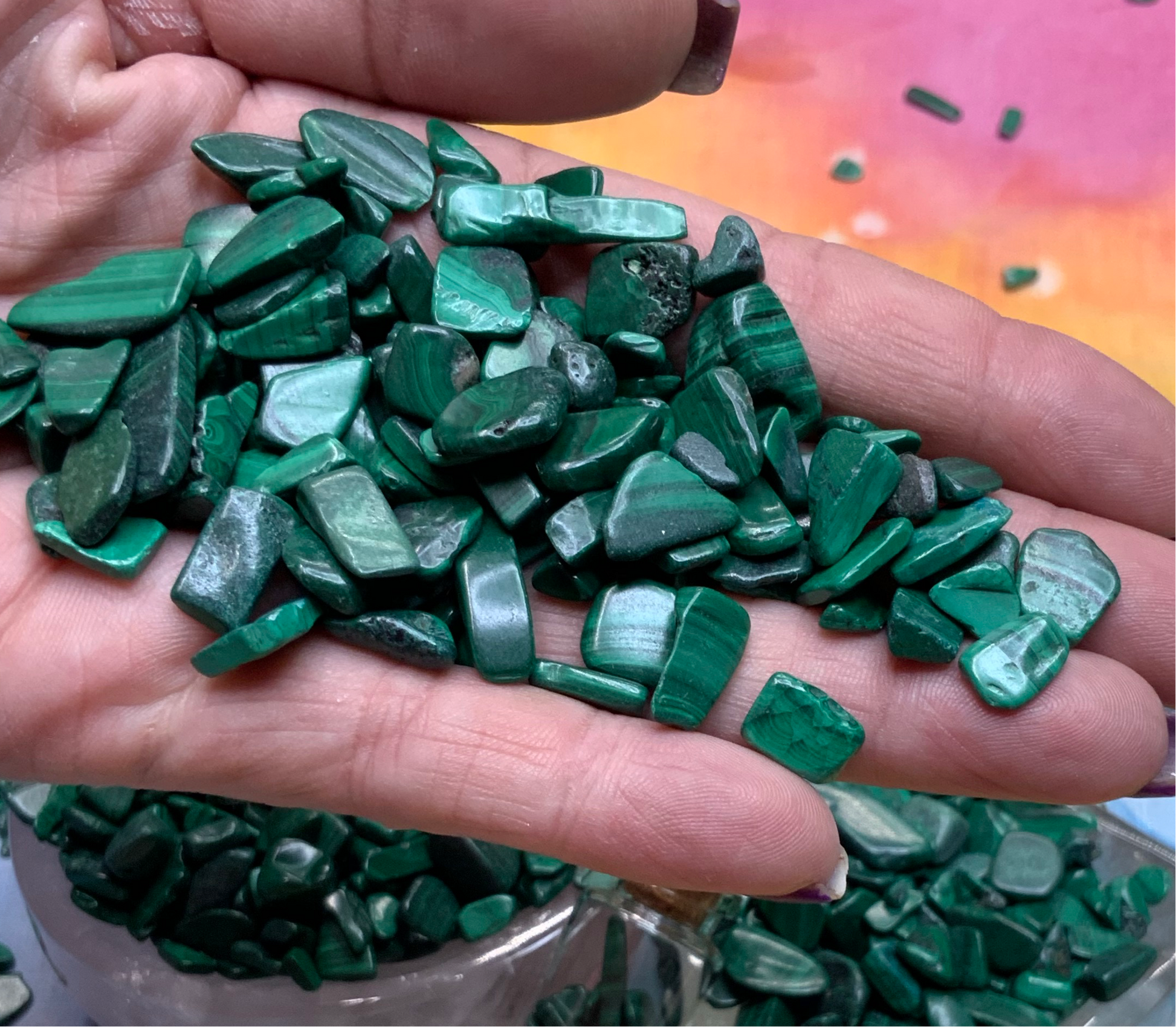 Malachite Crystal Chips - Medium - A Grade - Neatos Elements