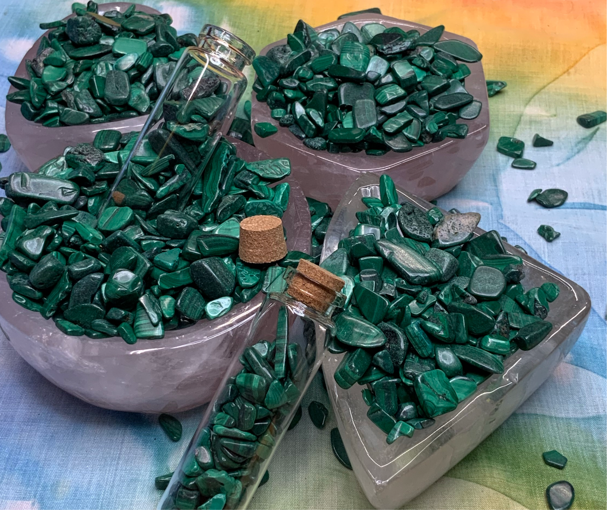 Malachite Crystal Chips - Medium - A Grade - Neatos Elements