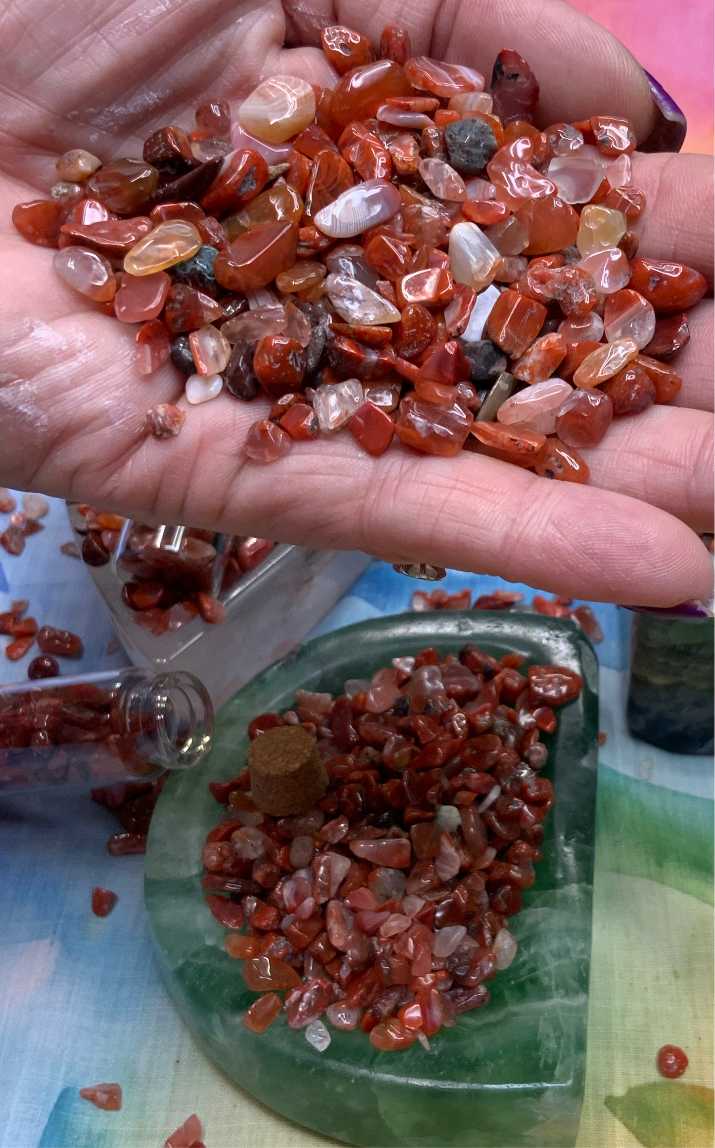 Carnelian Crystal Chips - Small - A Grade - Neatos Elements