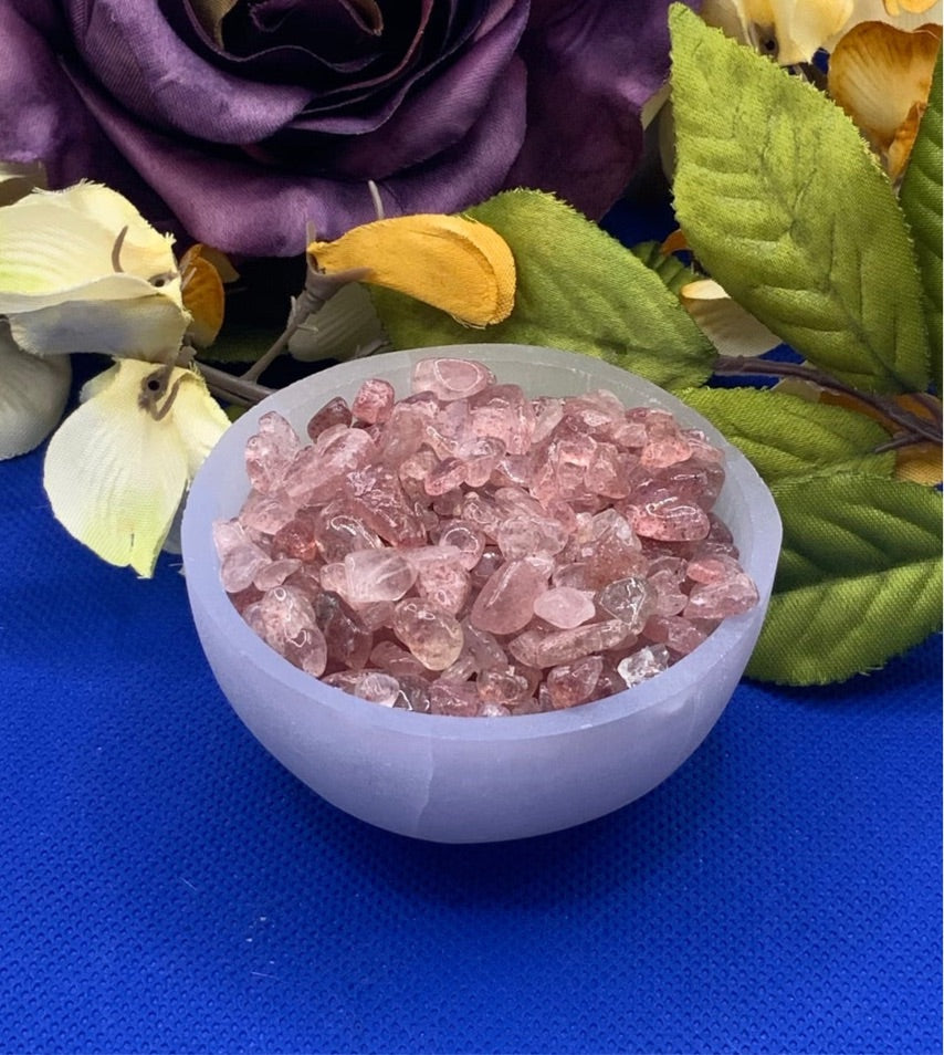 Strawberry Quartz Crystal Chips - Small - A Grade - Neatos Elements