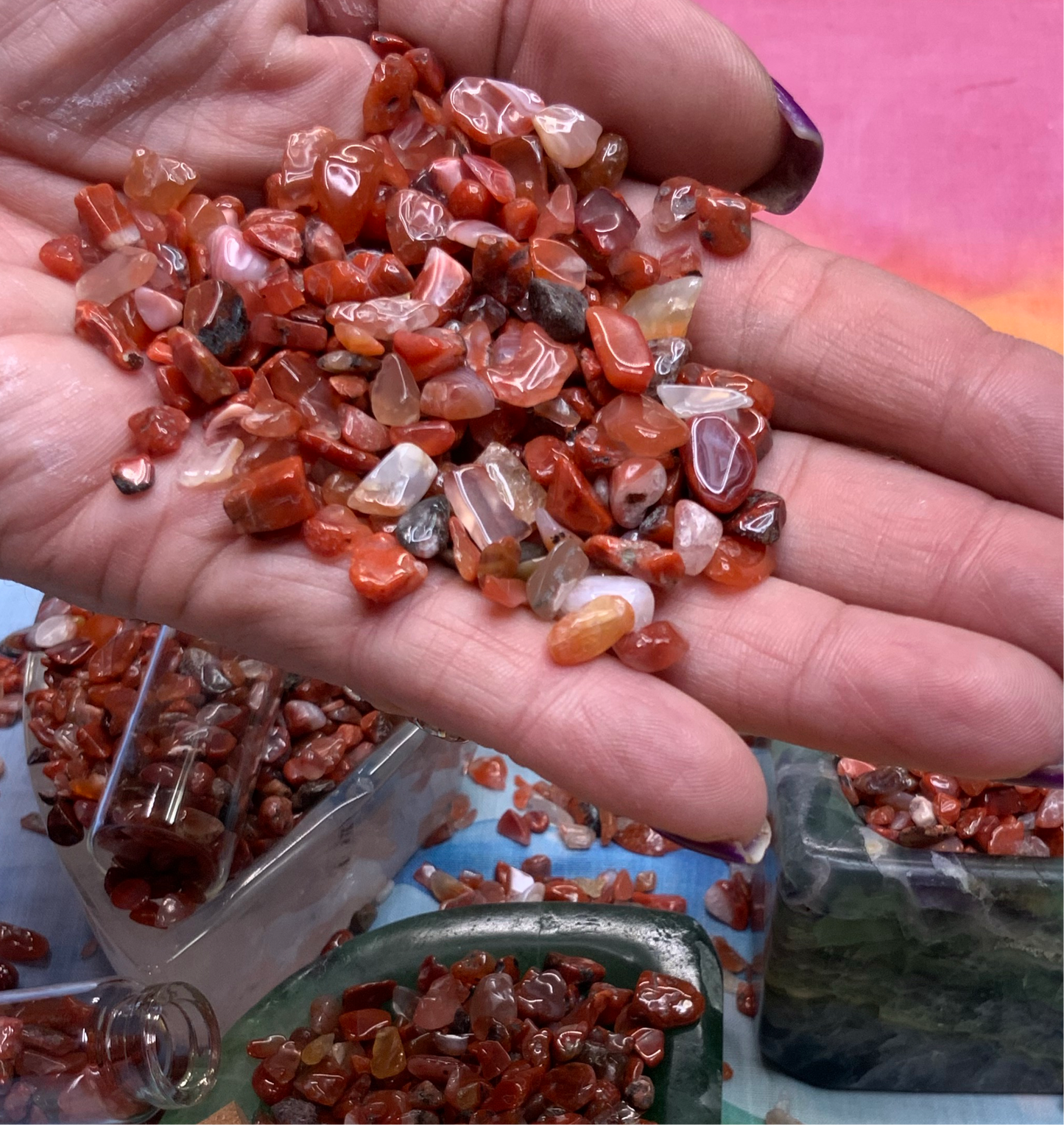 Carnelian Crystal Chips - Small - A Grade - Neatos Elements