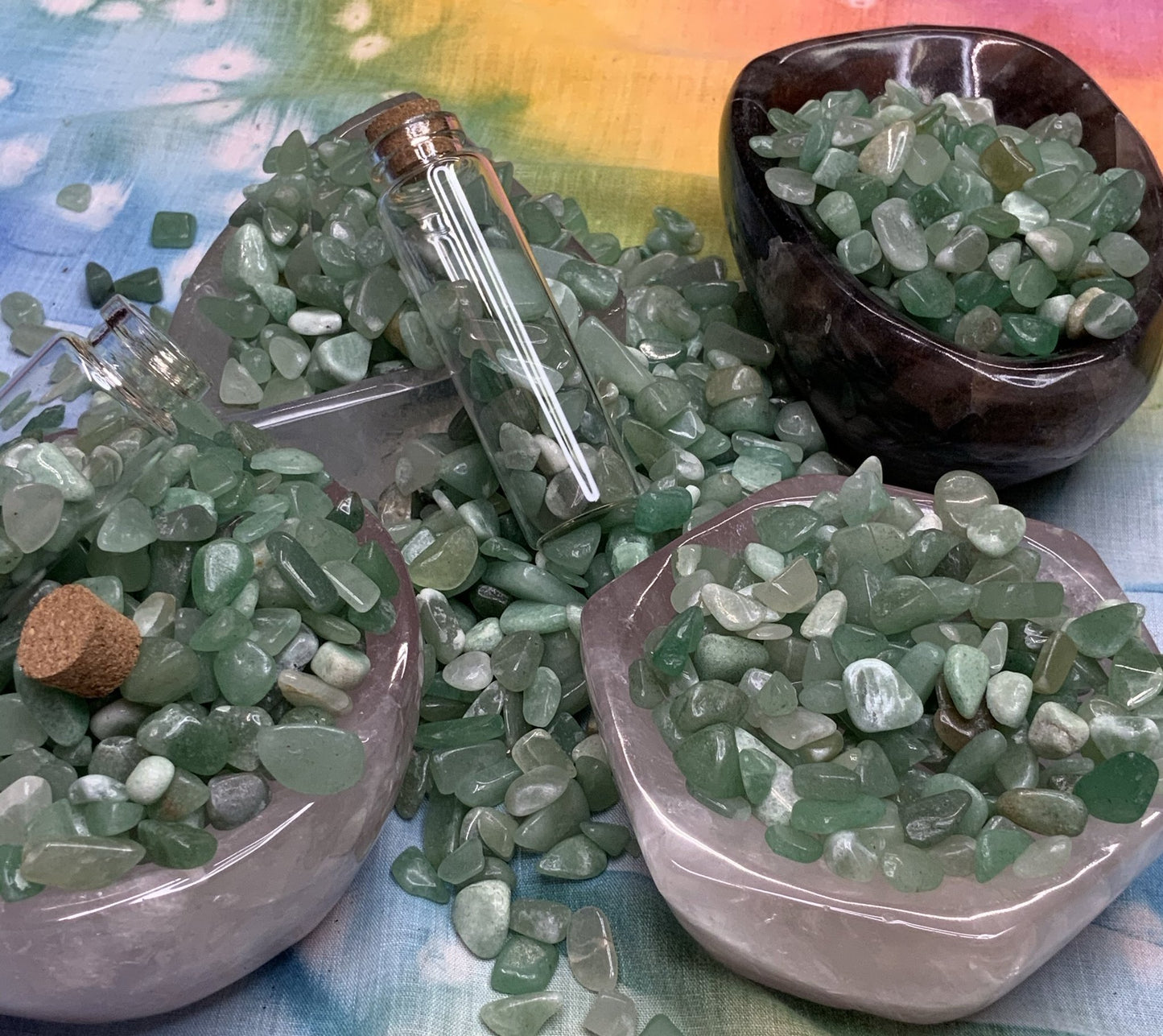 Green Adventurine Crystal Chips - Medium - A Grade - Neatos Elements