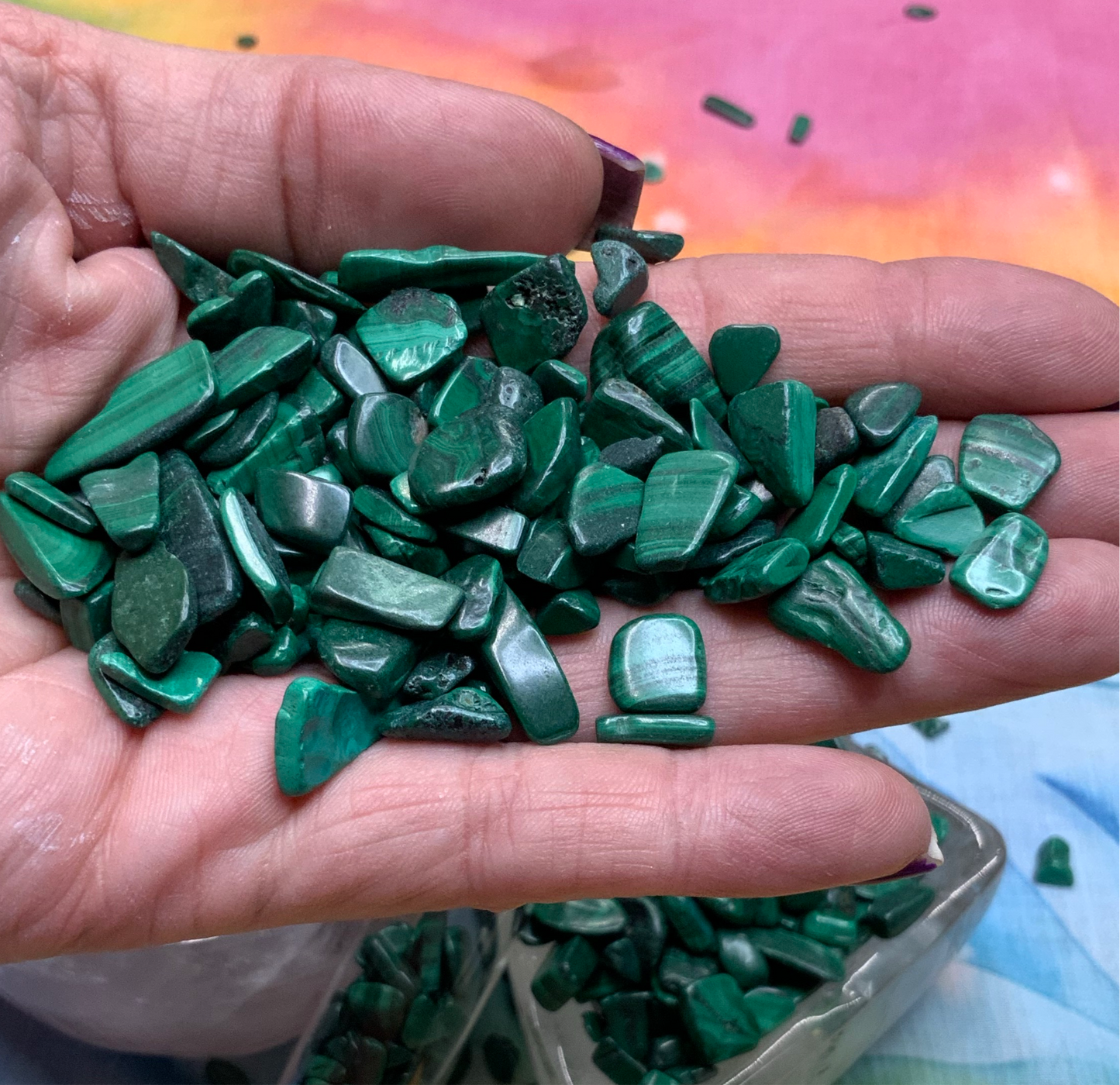 Malachite Crystal Chips - Medium - A Grade - Neatos Elements