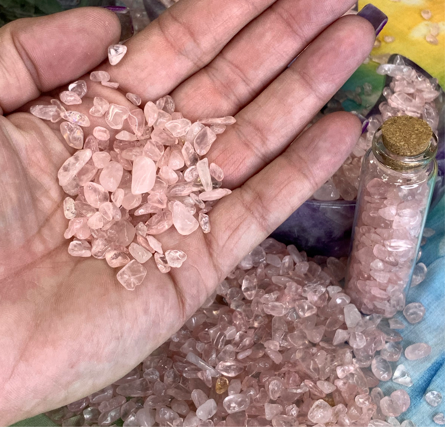 Rose Quartz Crystal Chips - XSmall - AA Grade - Neatos Elements