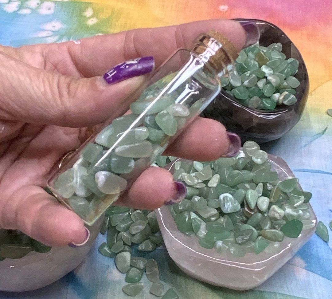 Green Adventurine Crystal Chips - Medium - A Grade - Neatos Elements