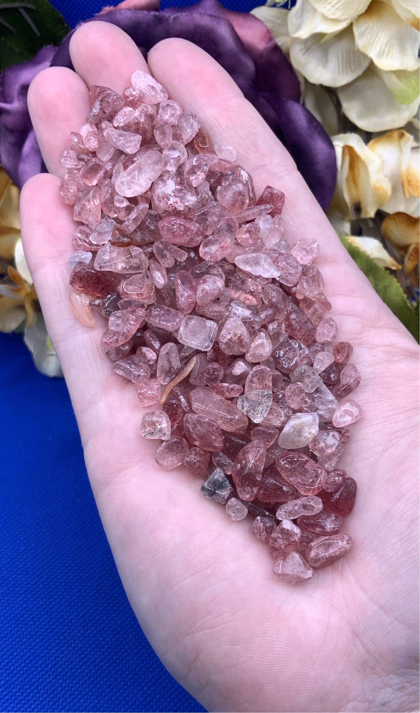 Strawberry Quartz Crystal Chips - Small - A Grade - Neatos Elements