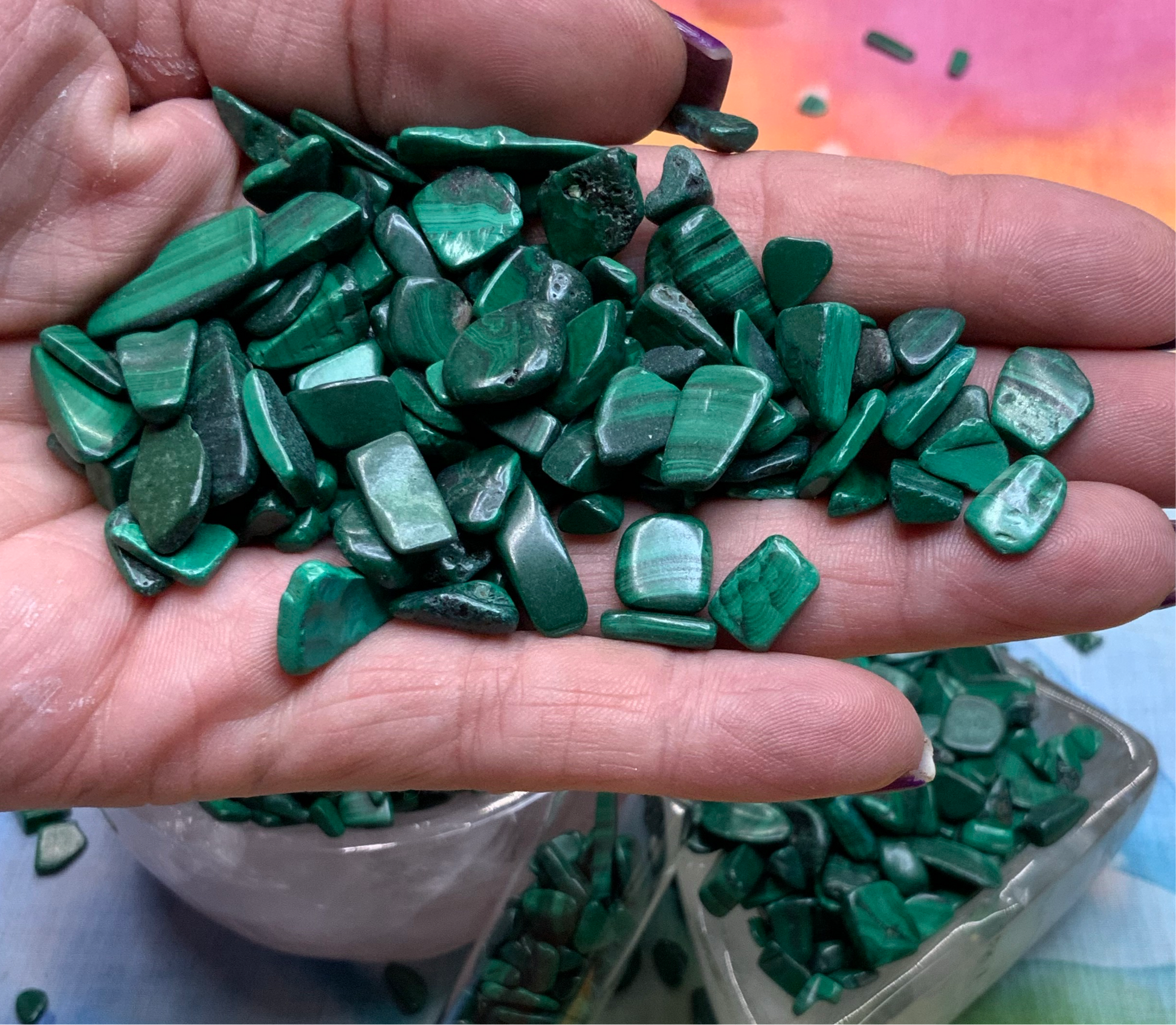 Malachite Crystal Chips - Medium - A Grade - Neatos Elements